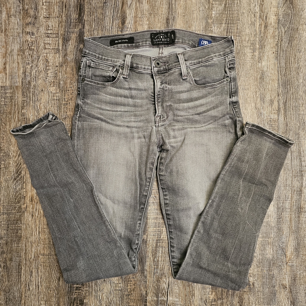 Women's Lucky Brand Brooke Skinny Jeans In Gray Wash Size 2/26